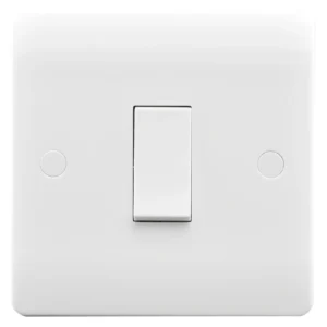Verve HM2020 Plate Switch 1 Gang 1 Way 10AX White