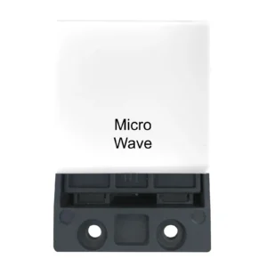 Verve HM3116MW Micro Grid 1G 20A DP (2 Gang Size) Rocker Micro Wave White