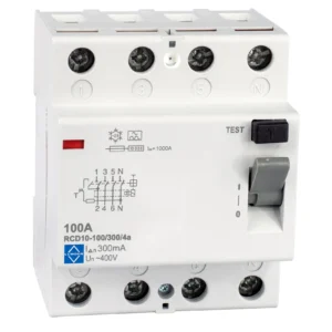 Lewden RCD (RCD10-100/300/4A) 100A - 4P - 300mA - 10kA