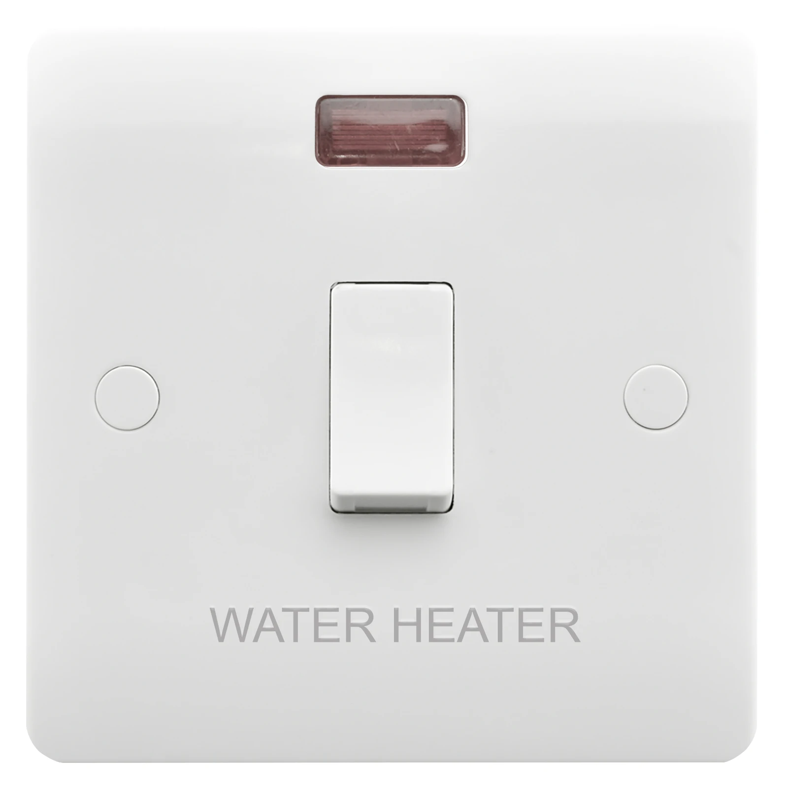 Verve HM2044 Water Heater Engraved 20A 1 Gang DP Switch White with Neon - Image 2