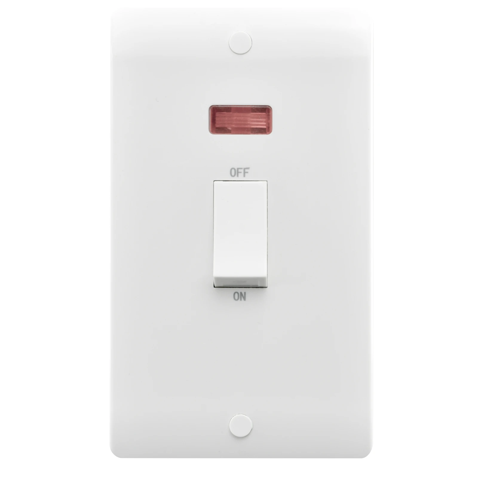 Verve HM2053 50A Vertical Double Pole Switch White + Neon - Image 2
