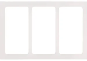 166x89x10mm Arctic White Pico 3 Gang Plastic Faceplate