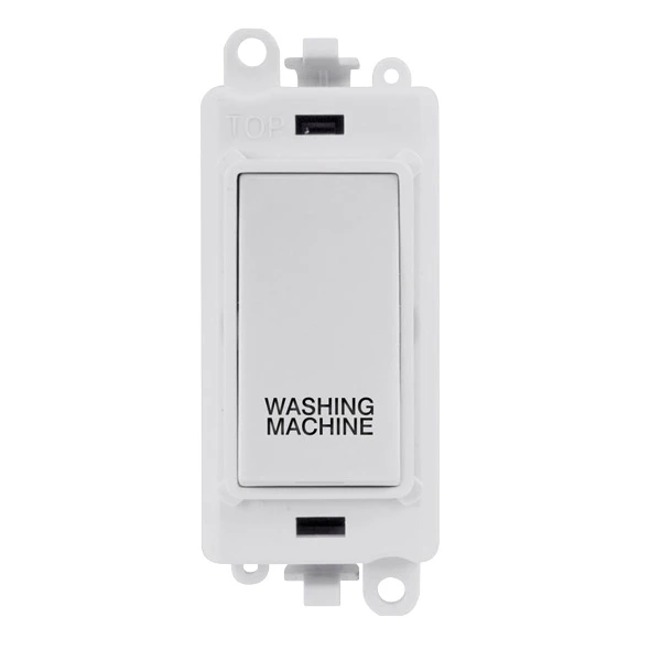 Click Gridpro Switch DP Module - White Insert 20AX White Printed Washing Machine