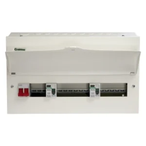 14 Way High Integrity Consumer Unit 100A Main Switch +3, 80A 30mA RCD +6, 80A 30mA RCD +5