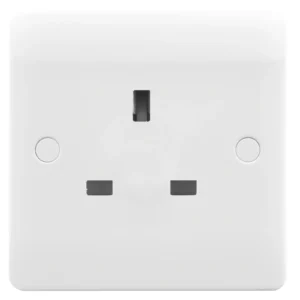 Verve HM2010 Single Socket 1 Gang 13A Single Pole Unswitched White