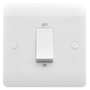 Verve HM2050 1 Gang 50A Double Pole Switch White