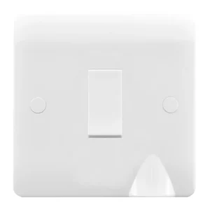 Verve HM2042 20A 1 Gang Double Pole Switch White + Flex Outlet