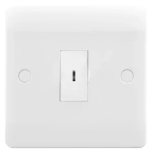 Verve HM2047 10AX 1 Gang Double Pole Keyswitch White