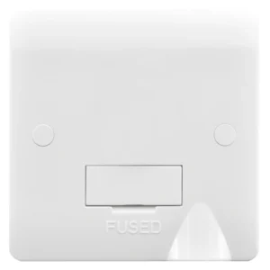 Verve HM2071 13A Unswitched Fused Spur Connection Unit White + Flex Outlet