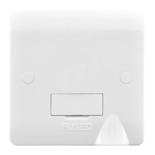 Verve HM2071 13A Unswitched Fused Spur Connection Unit White + Flex Outlet - Image 3