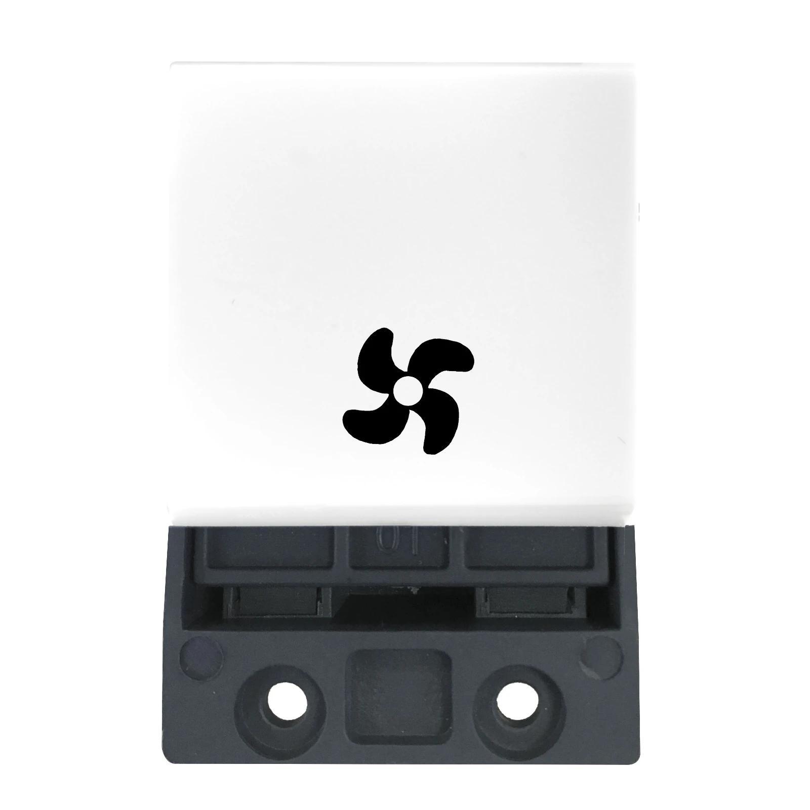 Verve HM3116FN Micro Grid 1G 20A DP 2 Gang Rocker Fan Symbol White - Image 2