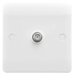 Verve HM2080 1 Gang Satellite Socket White (Non Isolated)