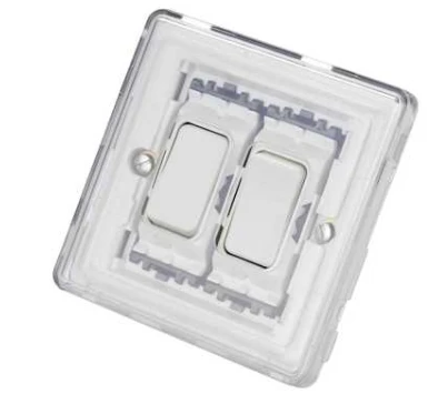 Switch 2 Gang SP 2 Way 10A 86X86mm White - Image 2