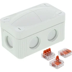 Junction Box 3 x 3Pole 32A Wago IP66 85 x 49 x 51mm White Polypropylene