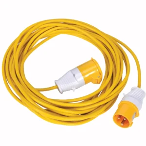 Yellow Site Lighting Extension Lead 110V 2.5Mm 16A 14M