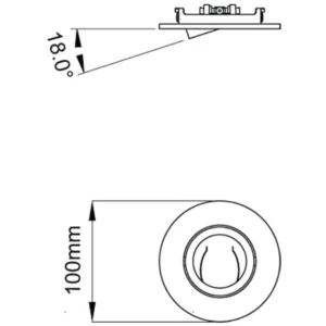 KSR Bezel Tilt GU10 IP20 Black
