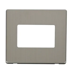 Front Plate 1 Gang 3 Aperture Stainless Steel