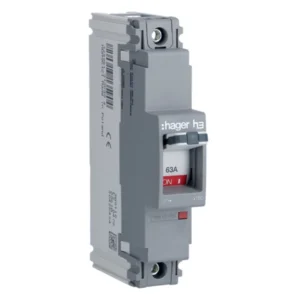 Hager MCCB Single Pole 63A 18Ka Fixed Thermal Magnetic