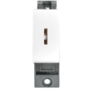 Verve HM3112 Micro Grid 1 Gang 10AX 2 Way Keyswitch White