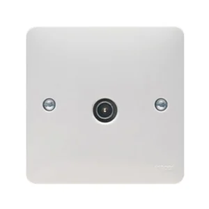 Hager Sollysta Socket Coaxial TV Single Male 86 x 24.5 x 86mm White Urea