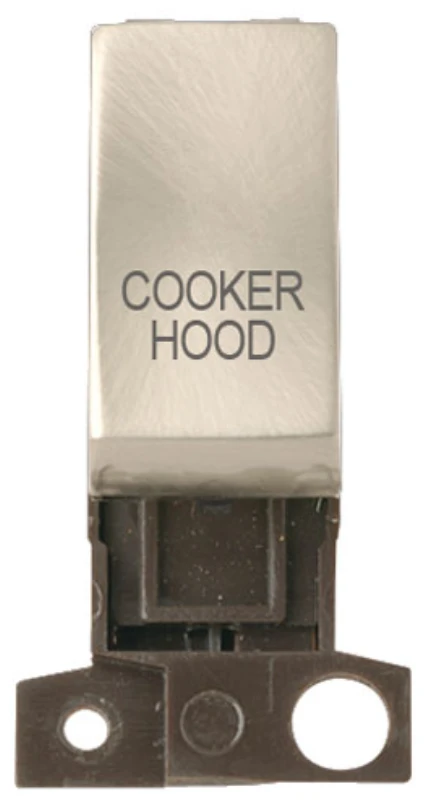 Cooker Hood Satin Chrome 13A/10AX Ingot Double Pole Switch Module