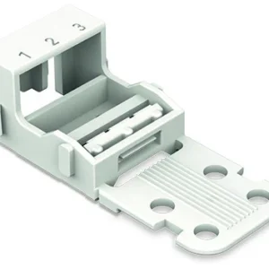 Wago Mounting Carrier For 3-Conductor Terminal Blocks 221 Series - 4mm For Screw Mounting White