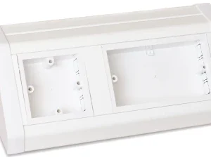 White PVC Bench 3 Gang Double Sided Box