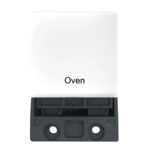 Verve HM3116OV Micro Grid 1G 20A DP (2 Gang Size) Rocker 'Oven' White