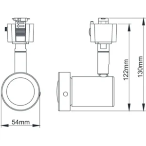 KSR Spotlight Pro 4 GU10 Track Black