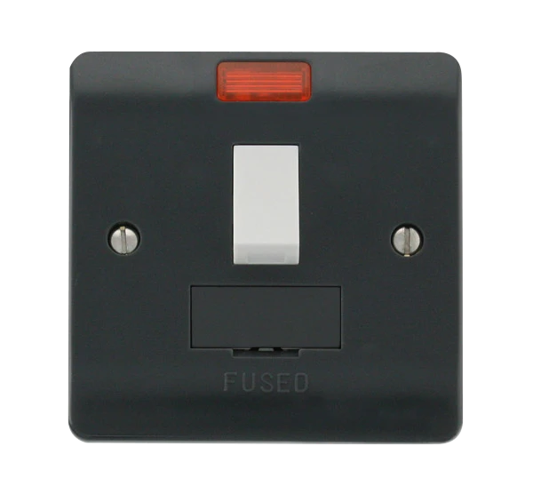 Connection Unit Switched Fused W/O Flex Outlet 13A Anthra Grey Neon - Image 2