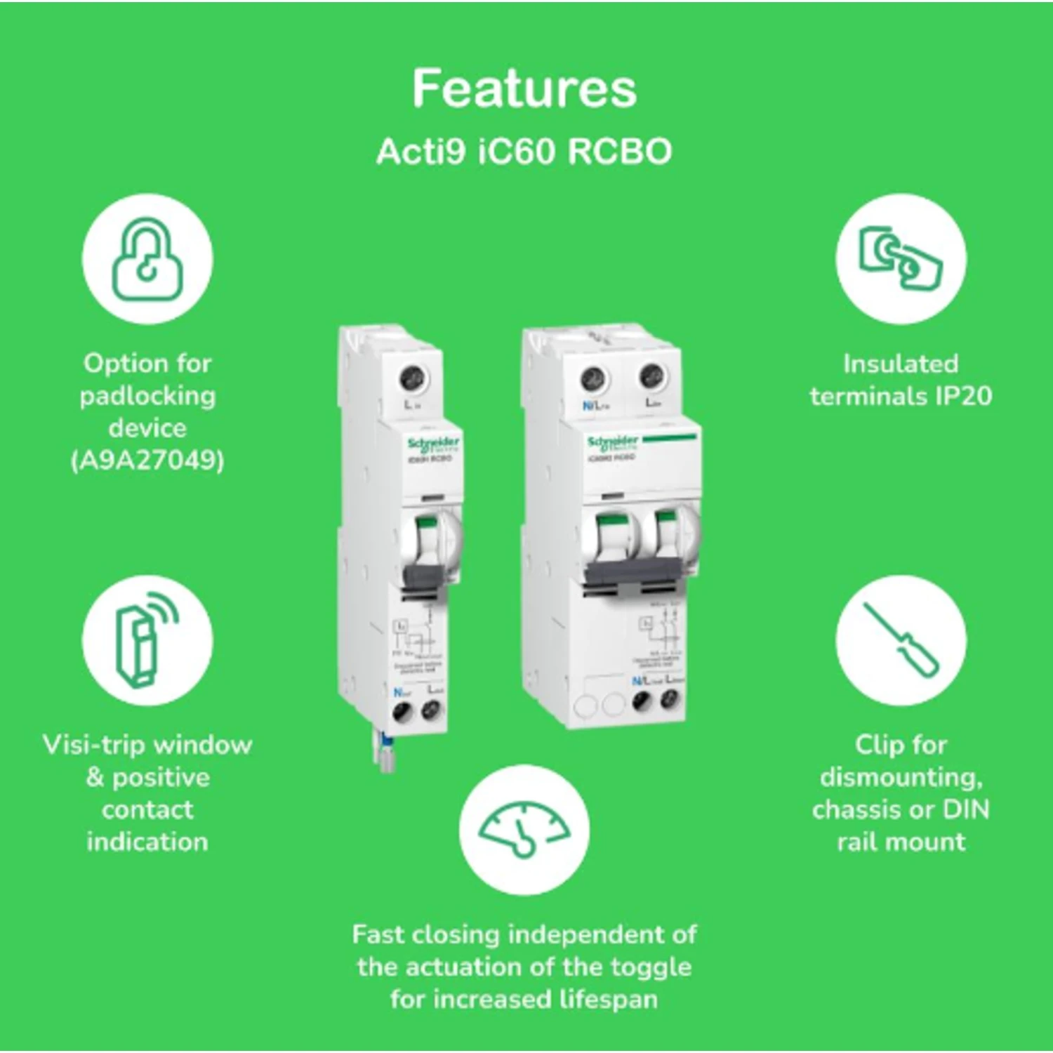 Head Flush Mounted Illum White Pushbutton For Integral LED - Image 3