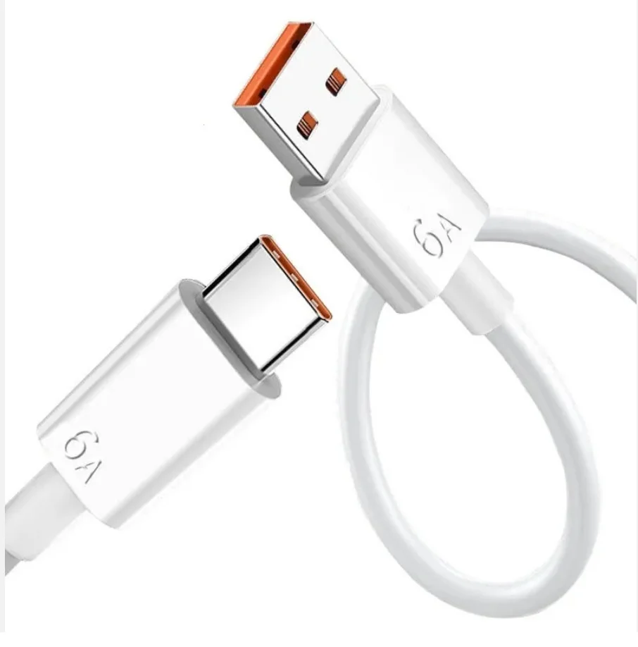 Super Fast 6A Type C USB Data Charger Cable 3A Pure Copper with PVC Jacket Compatible with Mobile Phones IOS Devices Computers Pack of 10 - Image 2