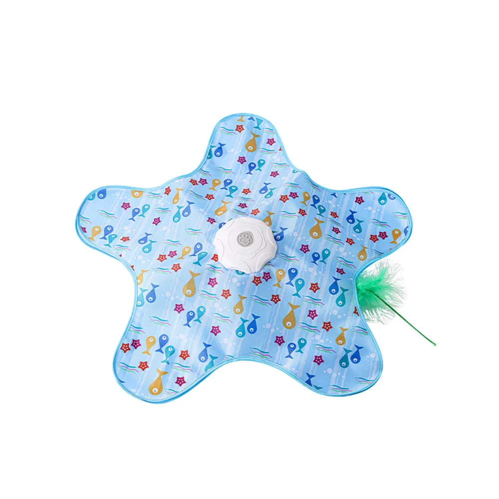 Smart Eco-Friendly Blue Hide and Seek Cat Toy Electric Thermal Sensing Cat Catch Mouse Squeaky Touch Activated Feather Pack of 2 - Image 2