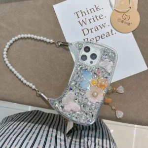 butterfly Rhinestone Pocket for Phone 15 Promax Tilt Coping 14 Promax Pearl