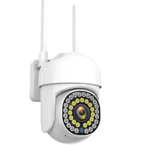 WiFi Dome Camera CCTV Camera with Night Vision Wide Angle Two-Way Audio Built-In Mic Supports Micro SD & Cloud Data Storage