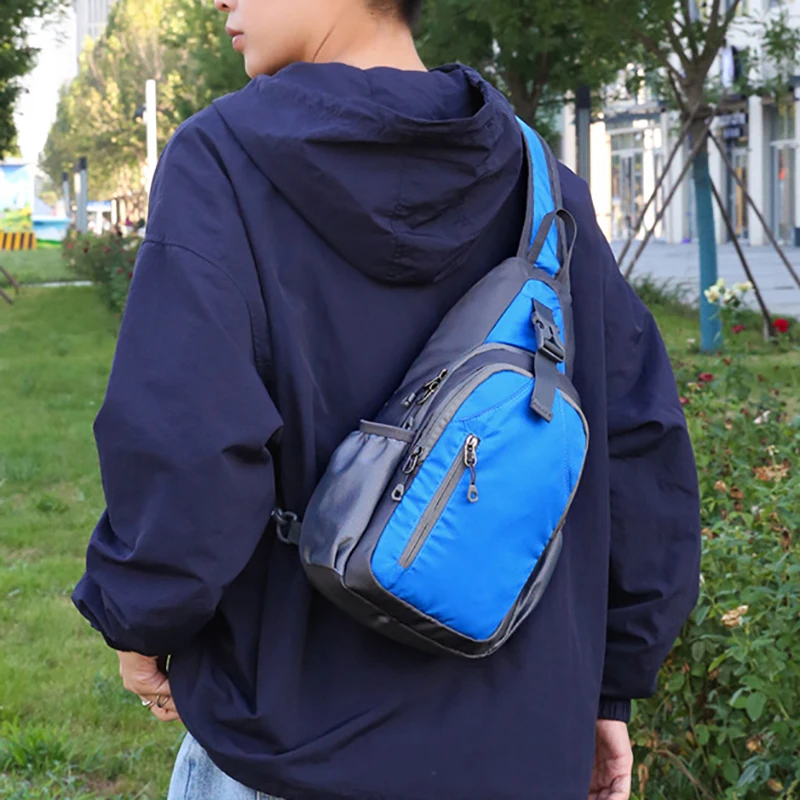 PASUXI Waterproof Men Chest Bag Crossbody Sling Bag Multi-functional Sport Shoulder Pack Large Capacity Messenger Bag Pack of 2 - Image 3