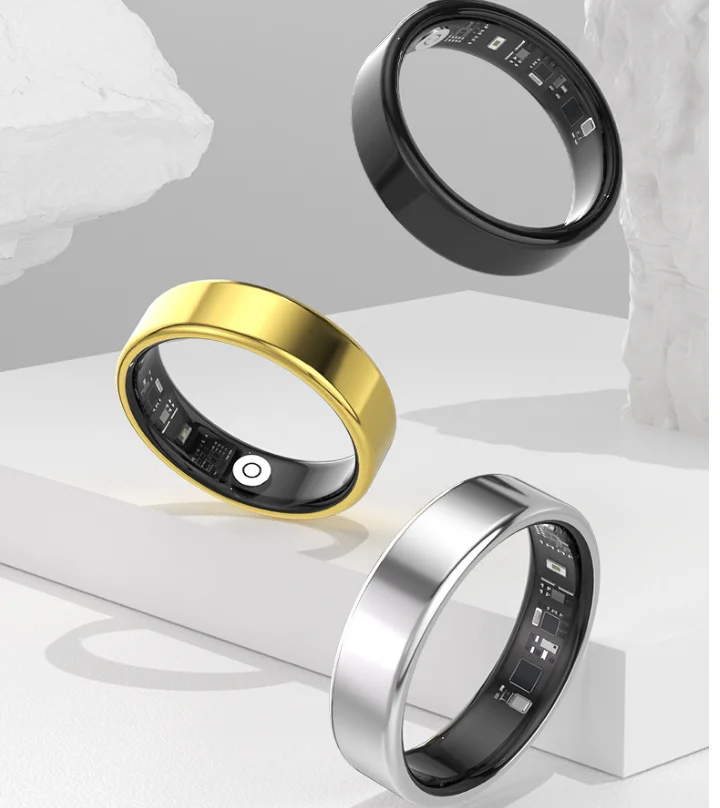 Intelligent Fitness Tracker Smart Ring Steel Case Health Monitoring for Temperature Blood Pressure Sleep-Remote Control Pack of 2 - Image 4