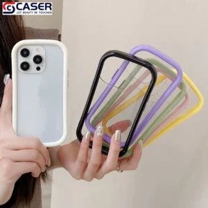Ins Small Waist Mobile Phone Cases 15 14 13 Pro Promax Transparent Solid Color Colored Border for iPhone 16 Pack of 10