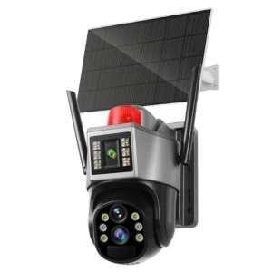 Rscamtom V380pro Wi Fi Cctv Camera 10X Zoom Motion Detection Night Vision Full Color Solar Panel for Cctv Camera