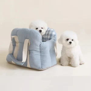New Arrival Korean Style Pet Car Seat | Comfortable & Portable Dog Travel Carrier | Adjustable & Safe for Cars & Indoor Use
