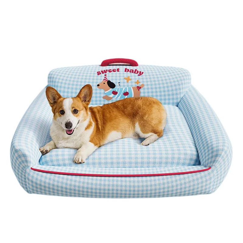 Eco-friendly Fashion Cartoon All Seasons Soft for All Sizes Cat Dog Bed Removable Washable Solid Design Pack of 2 - Image 2