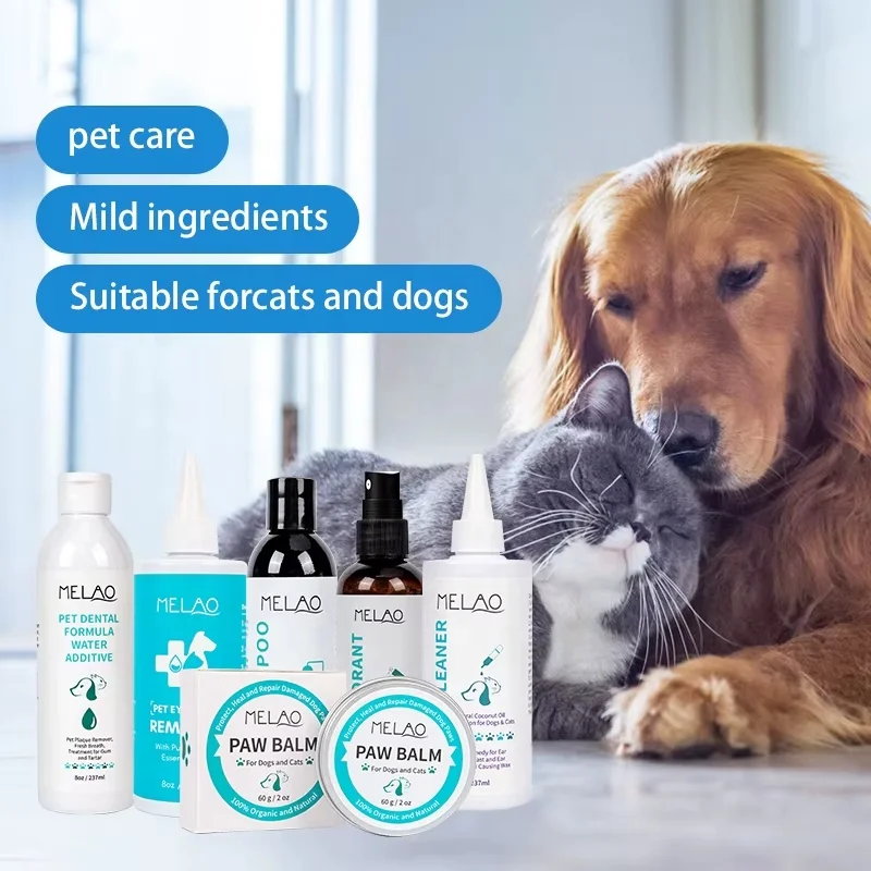 OEM/ODM Natural Pet Care Set -Dog Paw Balm, Ear Cleaner, Eye Drops, Shampoo for Dogs & Cats - Image 3