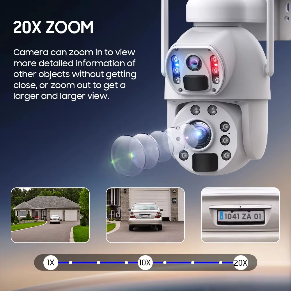 Y5 Solar Camera 20x Full HD Outdoor Smart PTZ WiFi with AI Auto Tracking CMOS Sensor Cloud Storage 1 Year Warranty - Image 3