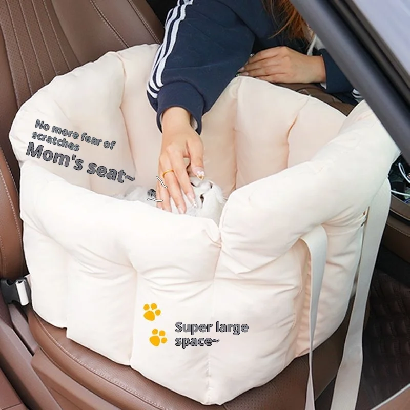 Factory Price Pet Car Seat | Soft & Adjustable Dog Booster Seat | Safety Buckle, Multi-Purpose for Travel & Home - Image 4