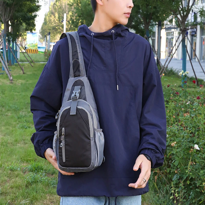 PASUXI Waterproof Men Chest Bag Crossbody Sling Bag Multi-functional Sport Shoulder Pack Large Capacity Messenger Bag Pack of 2 - Image 2