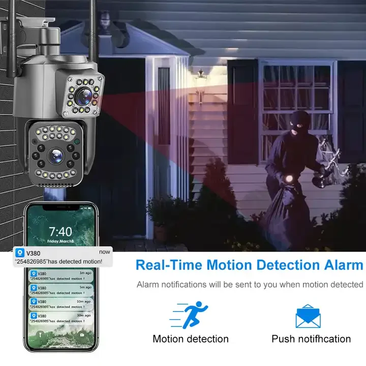 Rscamtom Outdoor Waterproof WIFI CCTV Security Ip Camera 4G Sim Card V380 Pro Network Camera - Image 4