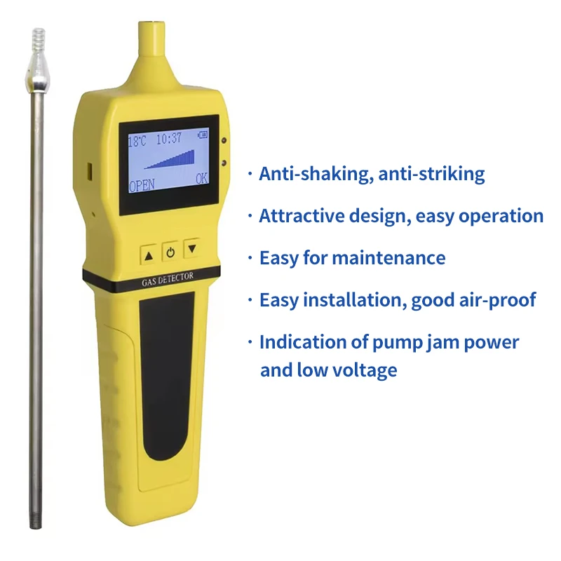 Pocket Carrier Portable Handheld Gas Detector 4 in 1Gas LEL O2 CO H2S Detection Factory Manufacturer - Image 4