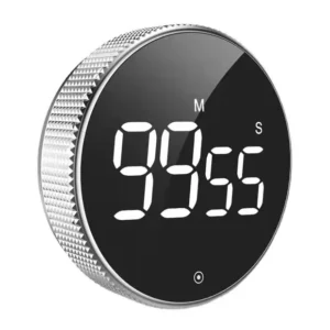 Magnetic Kitchen Timer Cooking Shower Study Stopwatch LED Counter Alarm Remind Manual Electronic Countdown Round Digital Timer