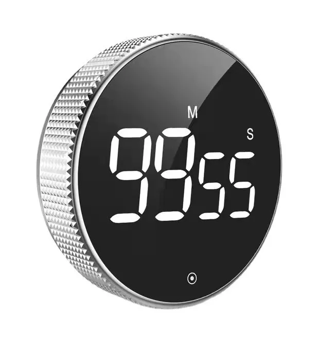 Magnetic Kitchen Timer Cooking Shower Study Stopwatch LED Counter Alarm Remind Manual Electronic Countdown Round Digital Timer