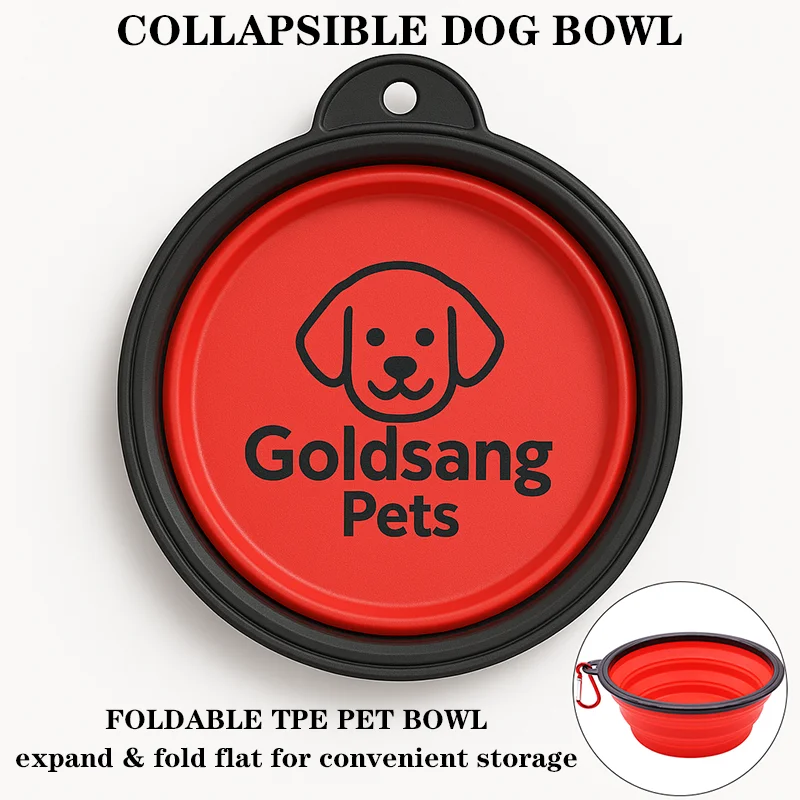 Wholesale Stock Custom Logo Durable Portable Collapsible 650ml TPE Dog Bowl with Carabiner Foldable Travel Pet Water & Food Bowl Pack of 100 - Image 2